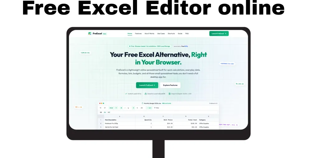 Free Excel Editor Online: Edit Spreadsheets Without Installing Excel - Guide illustration